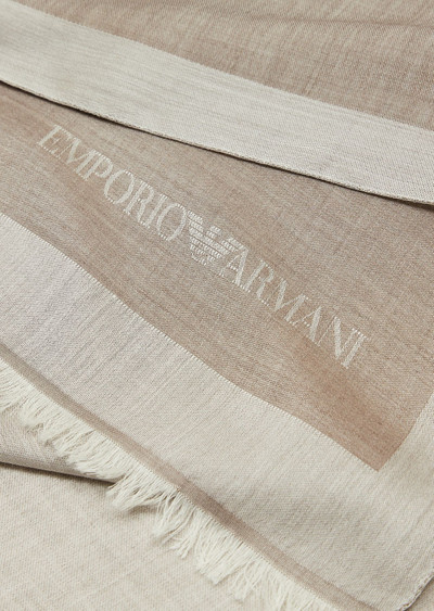 EMPORIO ARMANI Wool and silk stole outlook