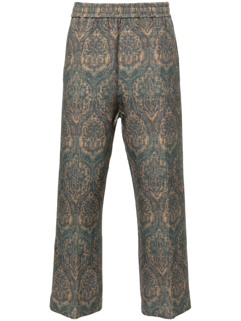 graphic-print trousers 1