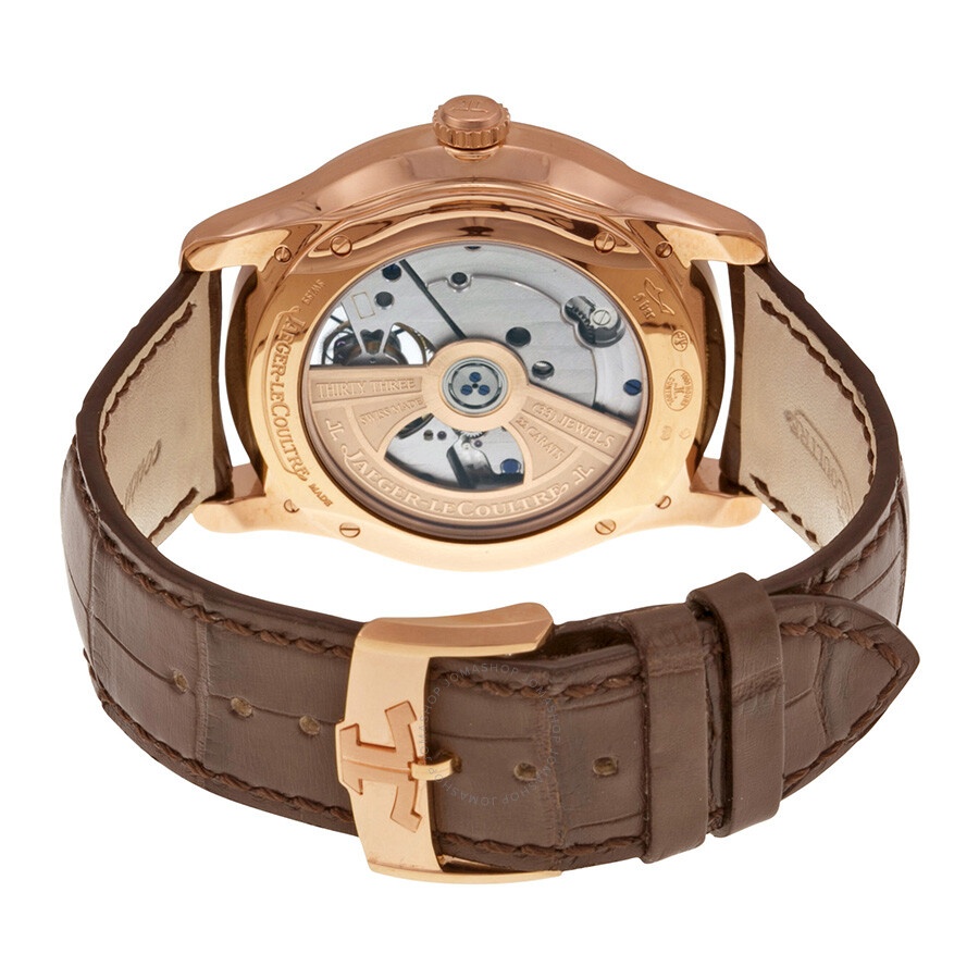 Jaeger LeCoultre Master Grand Tradition Tourbillon Beige Dial 18kt Rose Gold Brown Alligator Men's W - 3