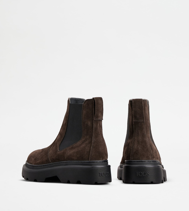 Tod's ANKLE BOOTS IN LEATHER - BROWN outlook