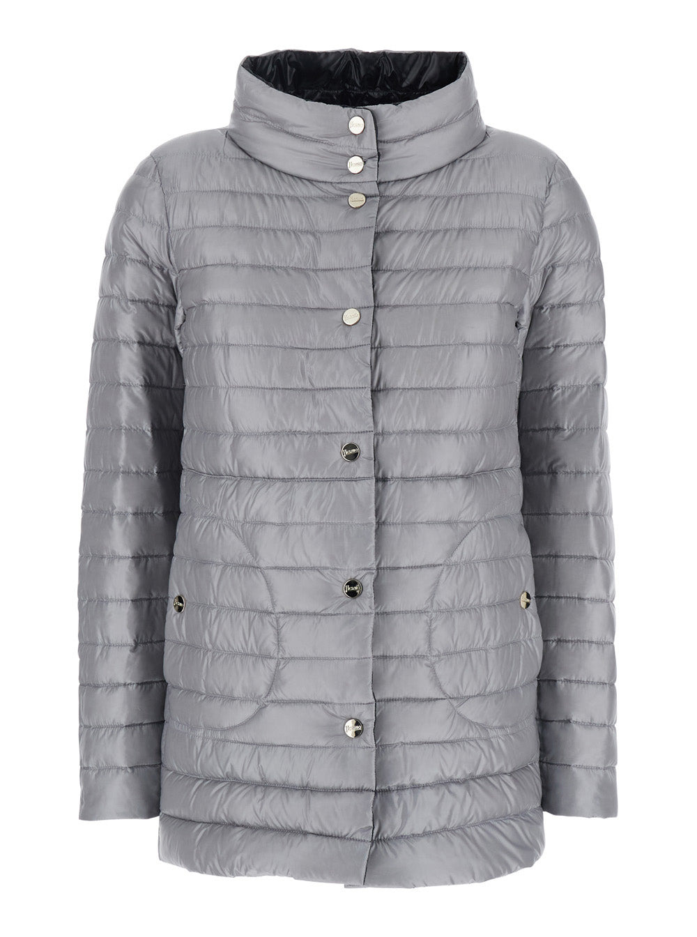 Herno Women Black Down Jacket With Snap Buttoned High Neck In Tech Fabric Woman - 4