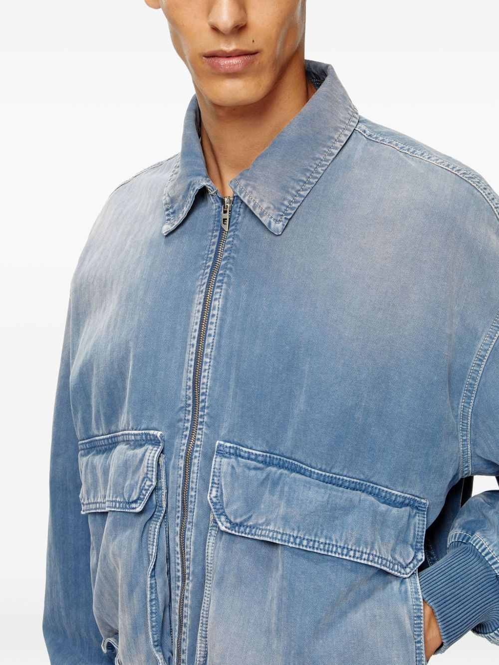 D-Kurz zip-front denim jacket - 5