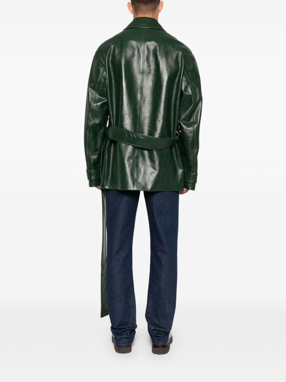 Gucci Trench In Pelle Lucida - 3
