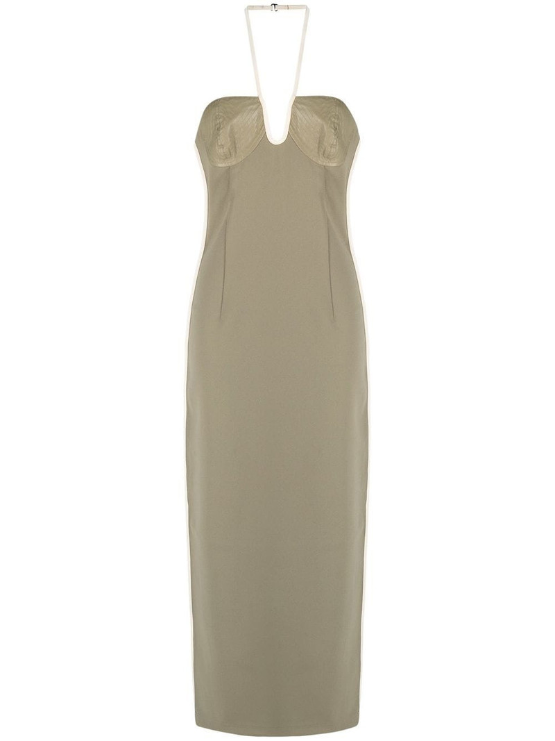 Nassia seam-detail halterneck midi dress 1