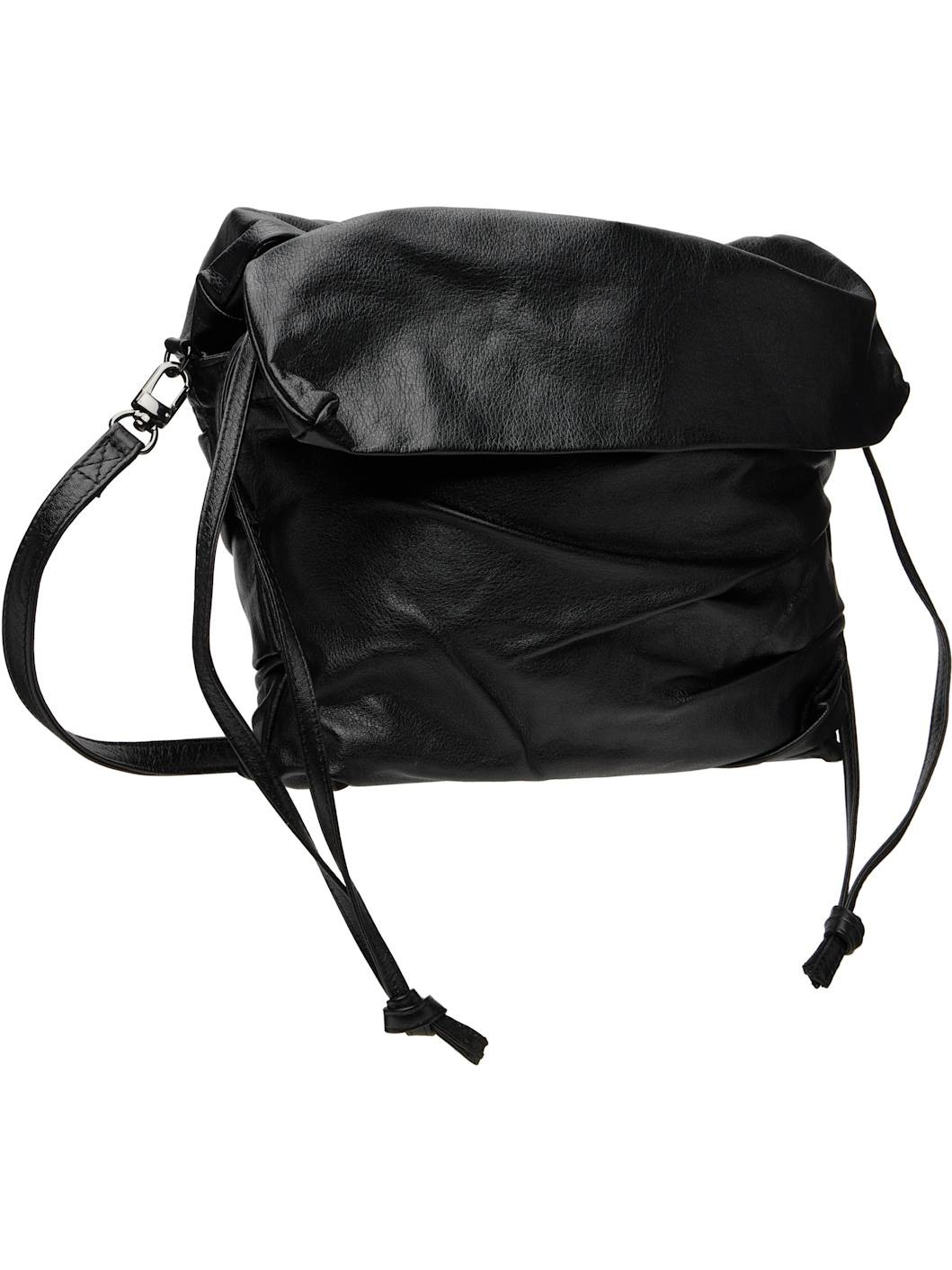 Black Drape Shoulder Bag - 2