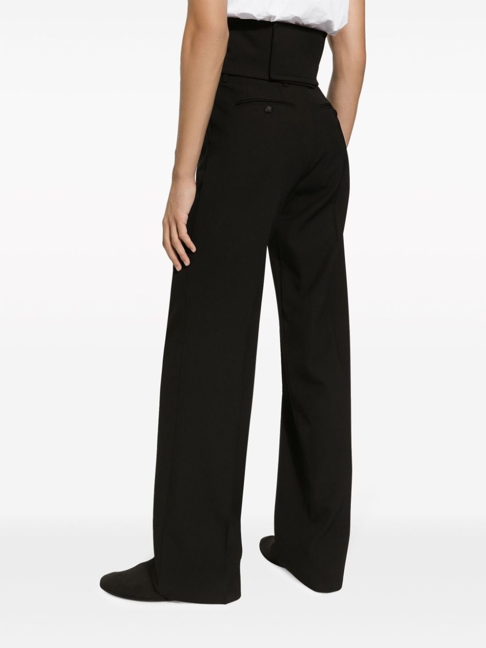 virgin-wool straight-leg trousers - 4
