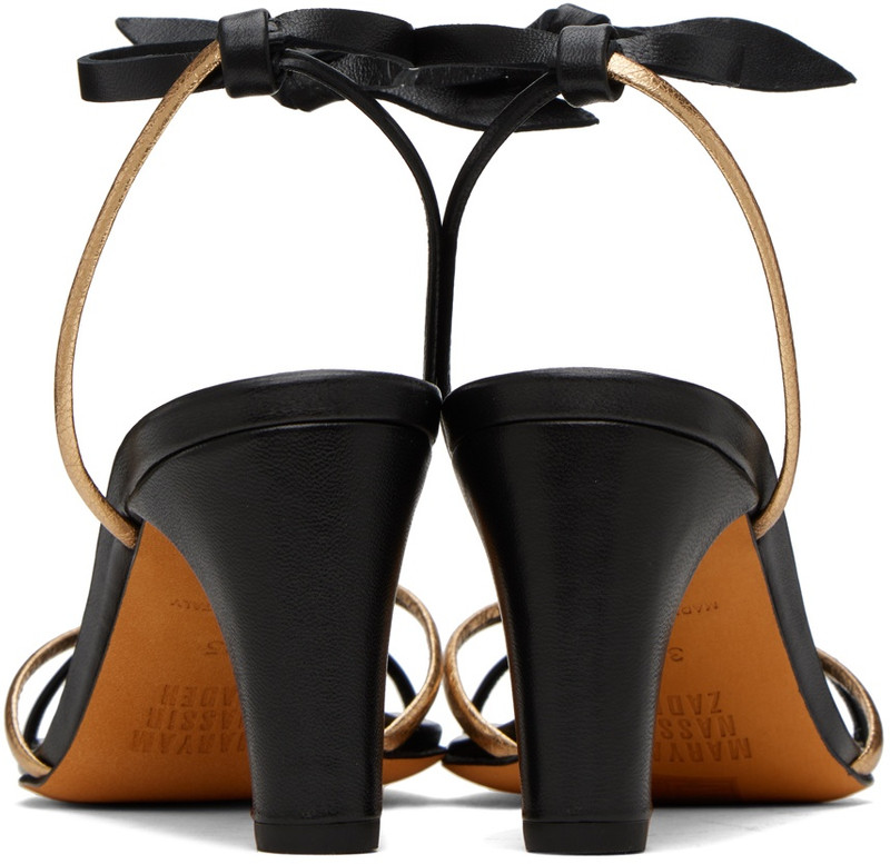 MARYAM NASSIR ZADEH Black & Gold Riley Heels outlook