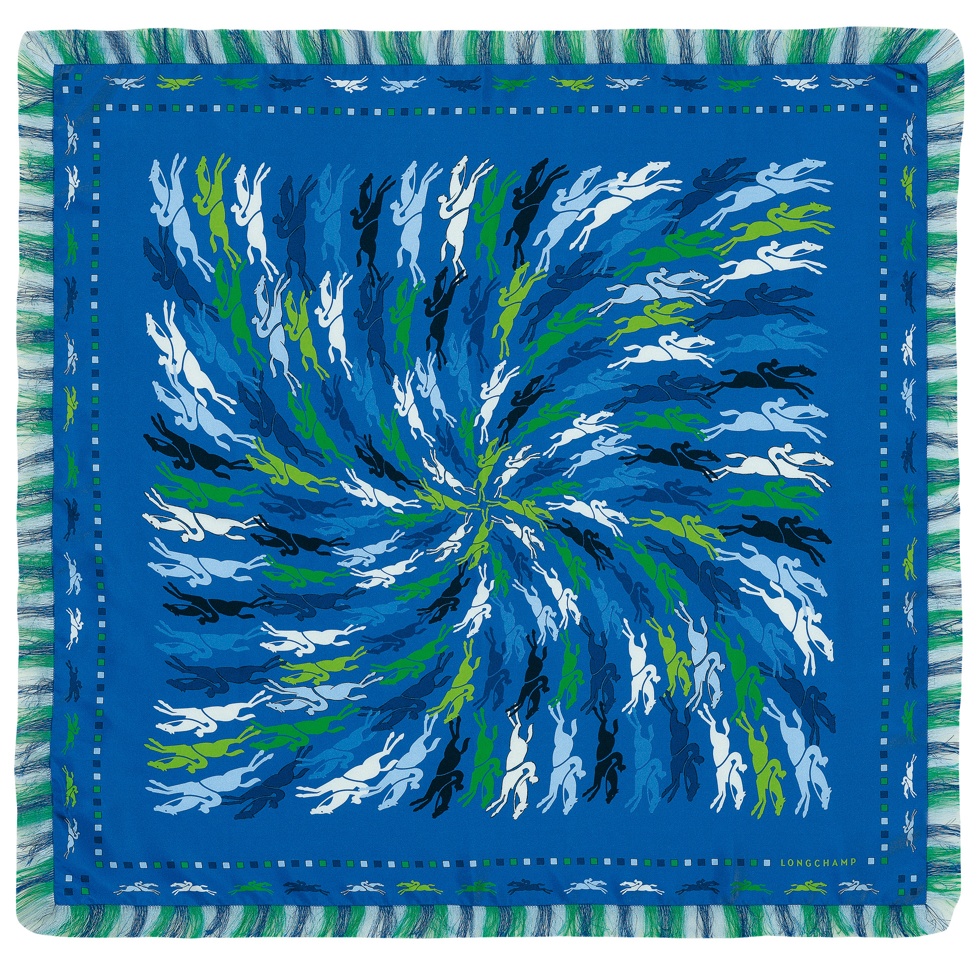 Très Paris Longchamp Silk scarf 70 Cobalt - Silk - 1