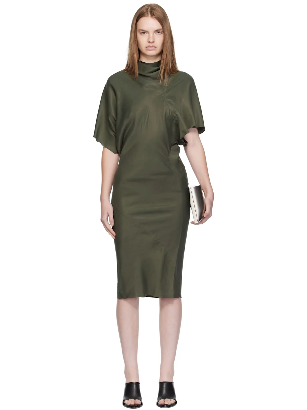 Khaki Concordians Seb Midi Dress - 1