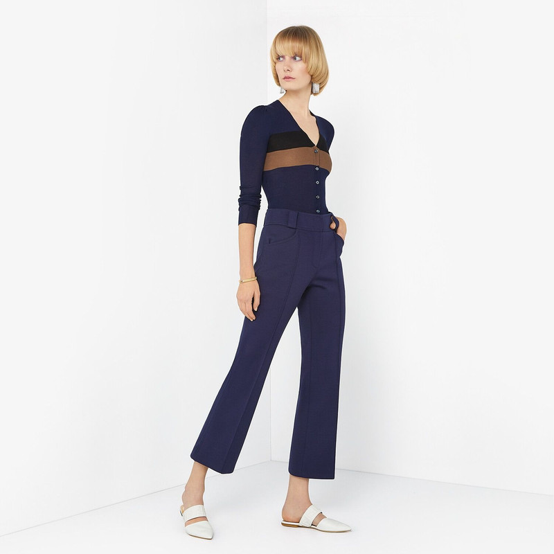 Blue wool pants 4