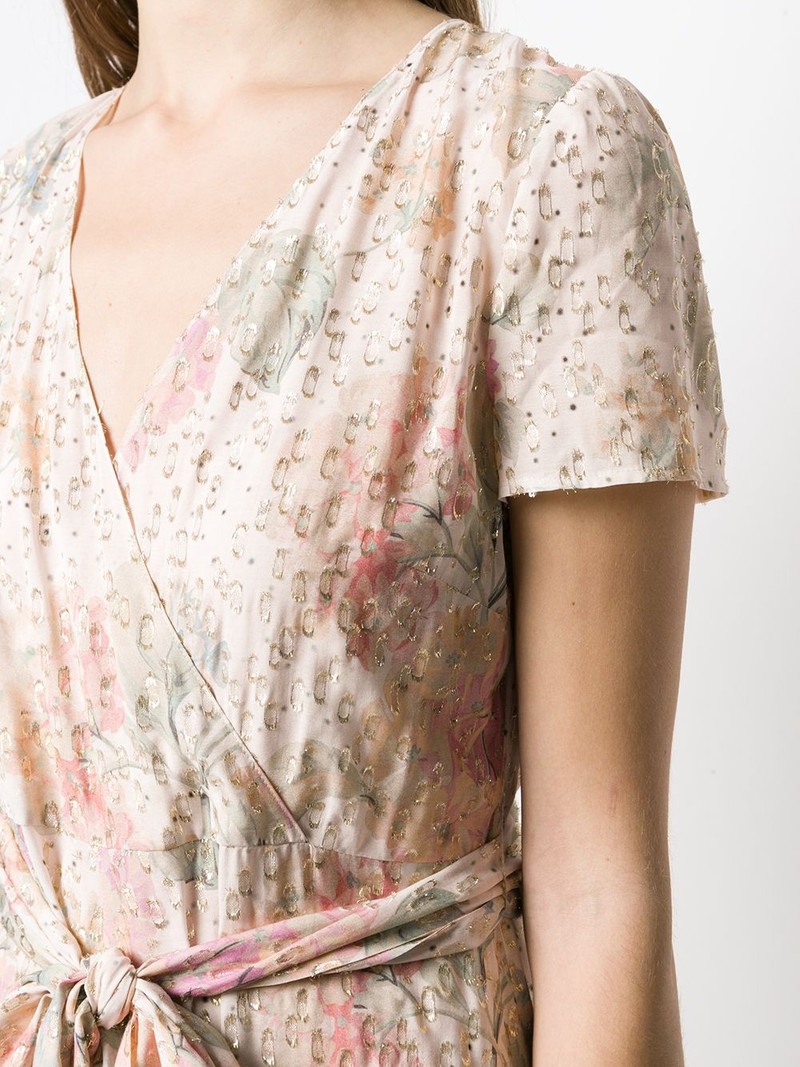 floral metallic long dress 5