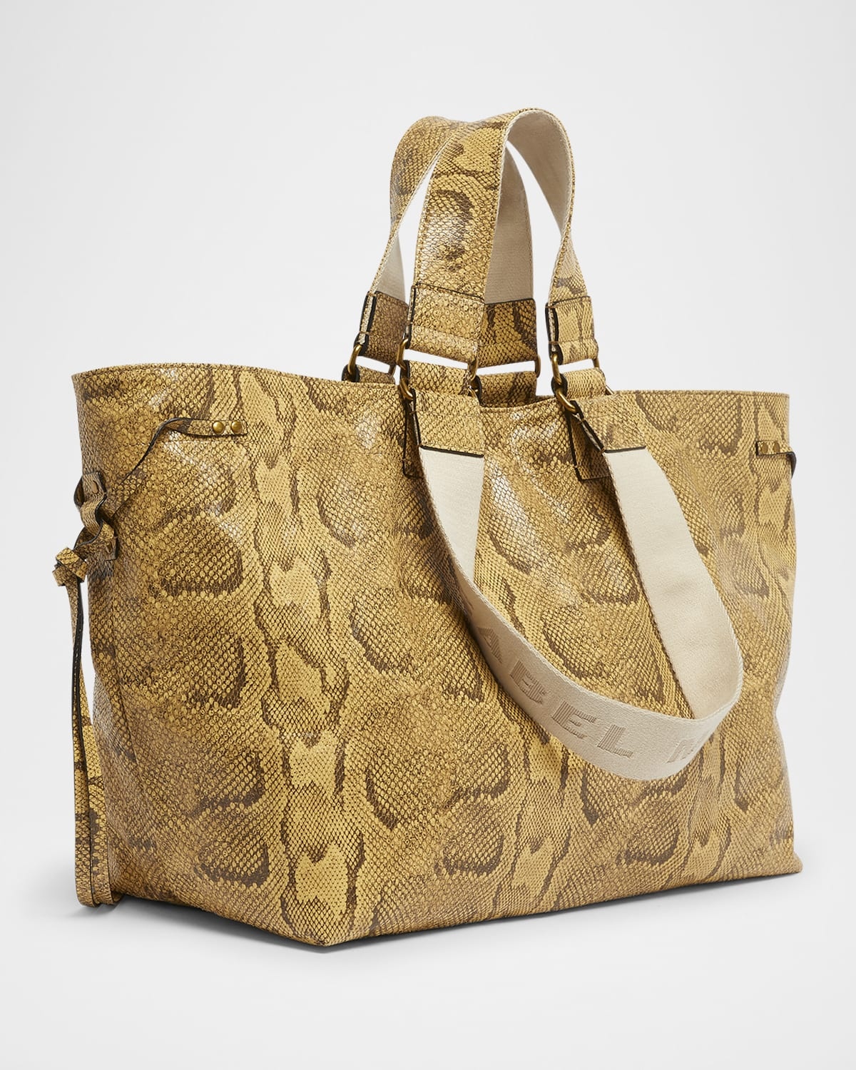 Wardy Python-Printed Leather Tote Bag - 6