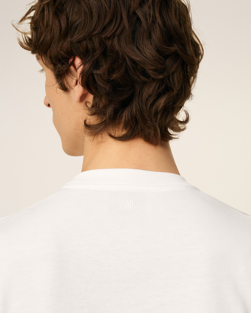 WHITE ORGANIC COTTON AMI DE COEUR T-SHIRT 4