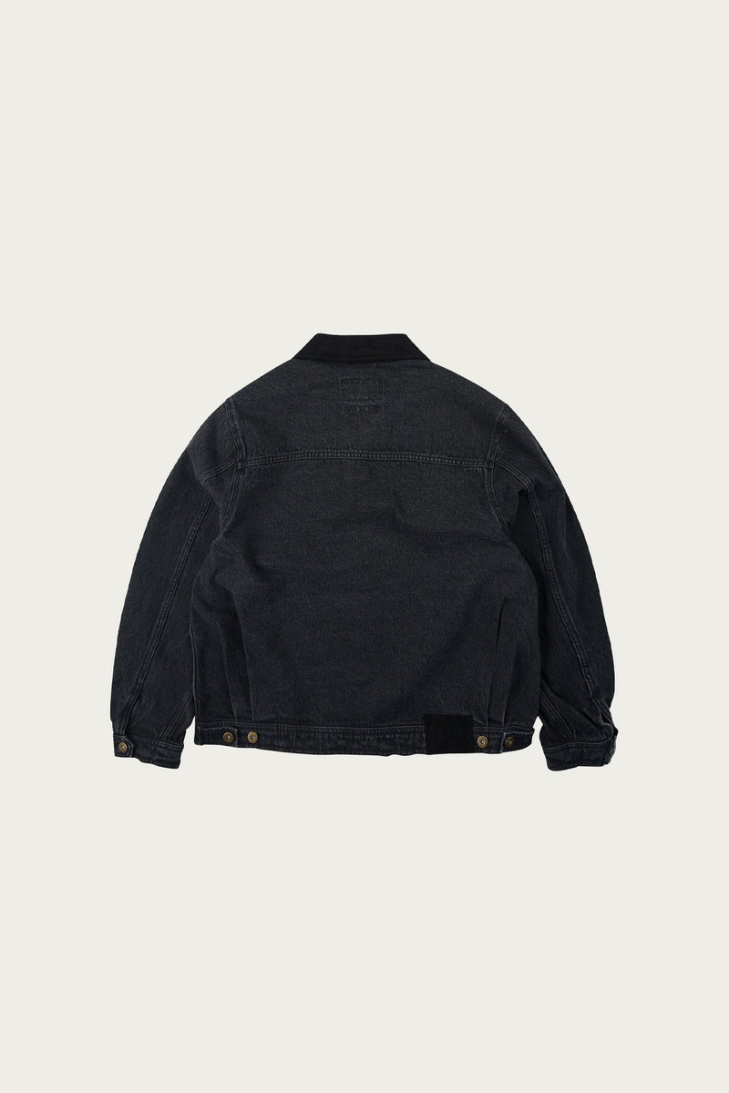 FrizmWORKS Washed Denim Trucker - Black outlook