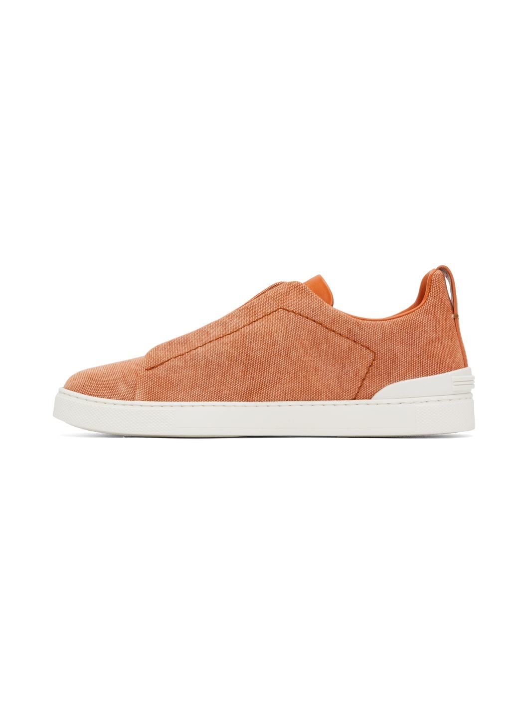 Orange Triple Stitch Sneakers - 3