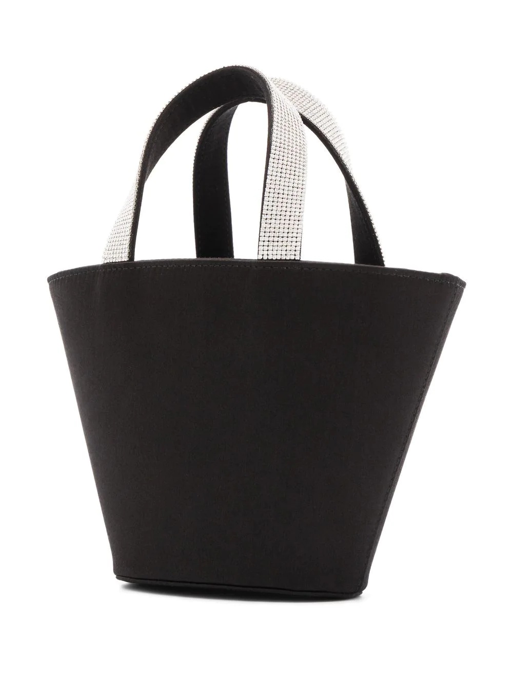 crystal embellished satin tote bag - 3