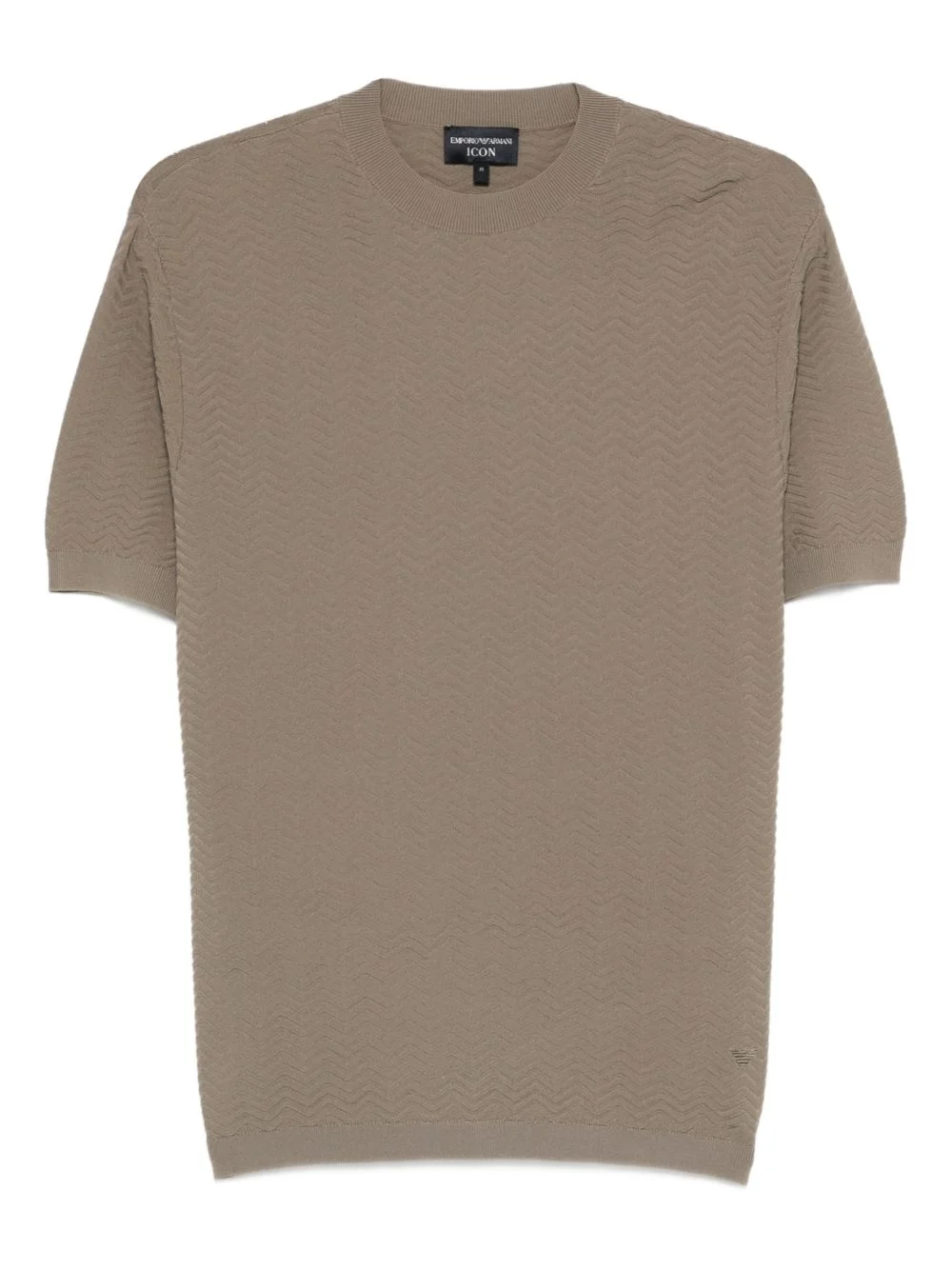 textured short-sleeve T-shirt - 1