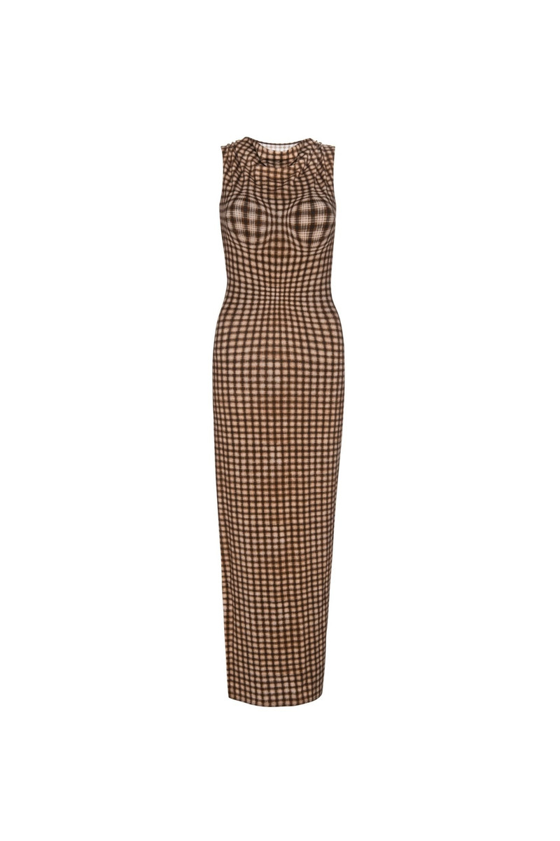 miaou SELENA DRESS - WARPED PLAID outlook