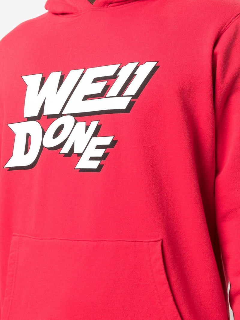 logo-print cotton hoodie 6