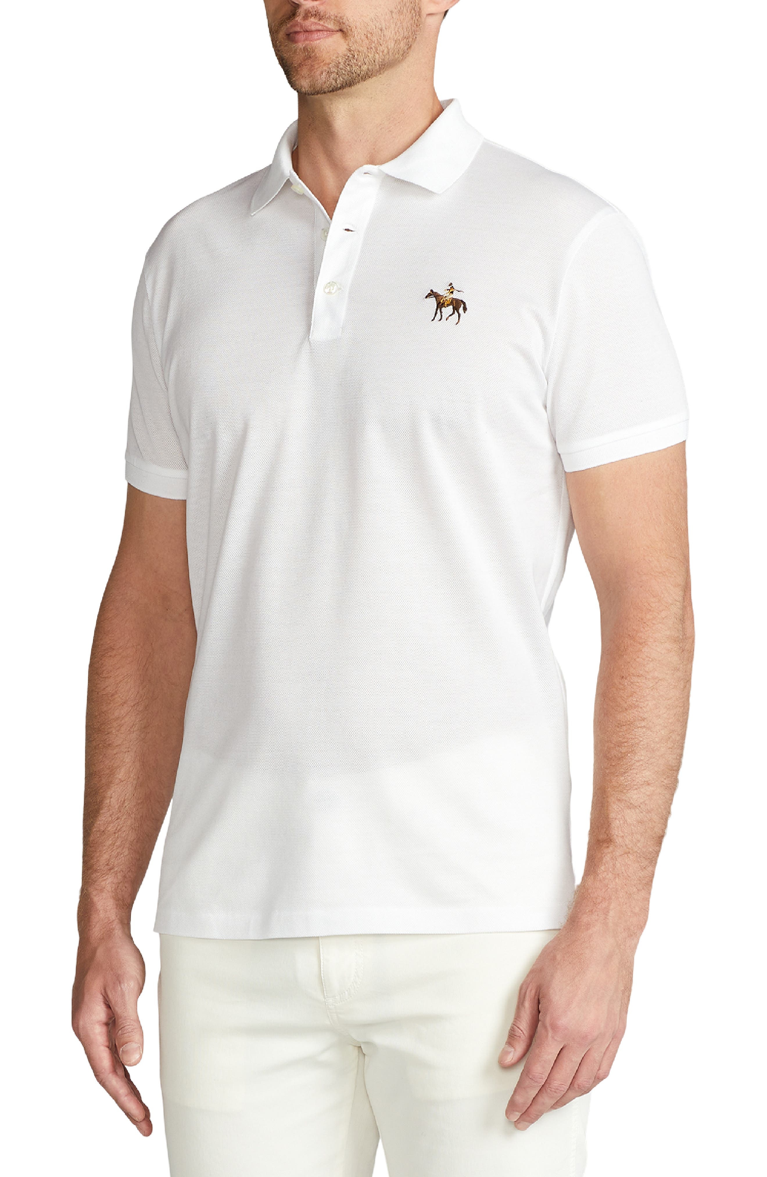 Embroidered Standing Horse Cotton Piqué Polo - 3