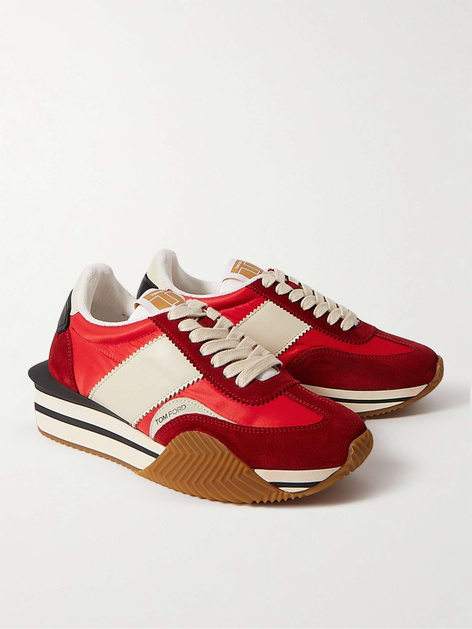 James Leather-Trimmed Nylon and Suede Sneakers - 4