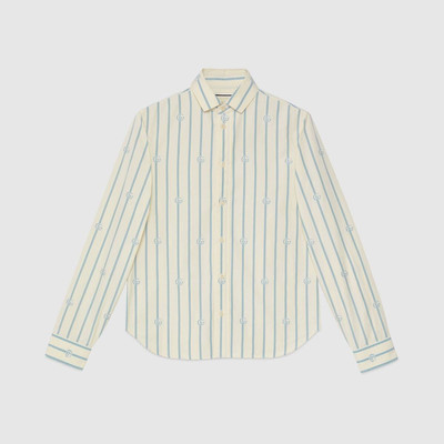 GUCCI Double G stripe cotton shirt outlook