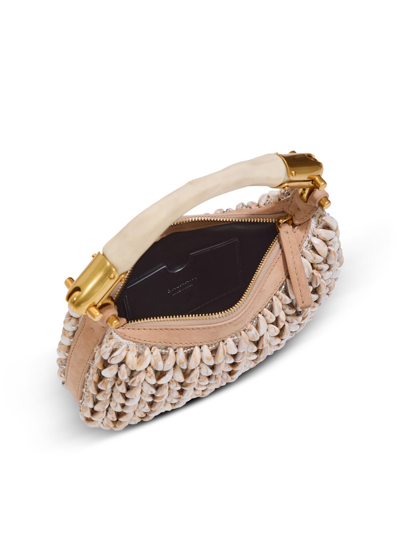 Ebene Mini bag in suede and shells 6