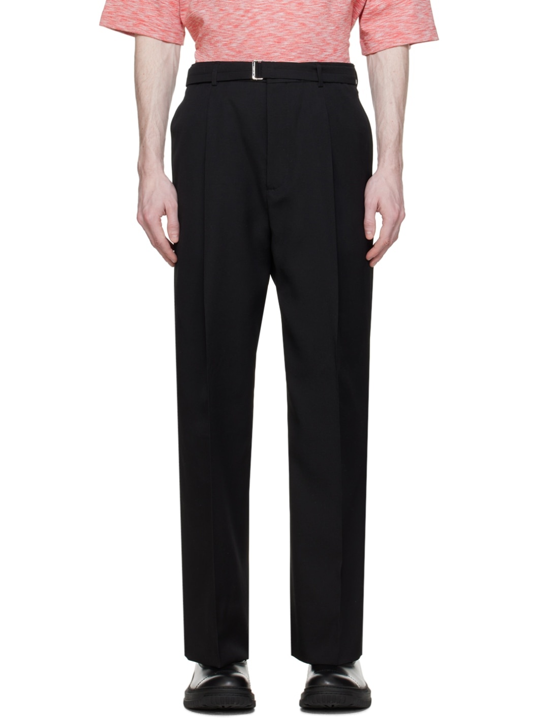Black Wide-Leg Trousers - 1