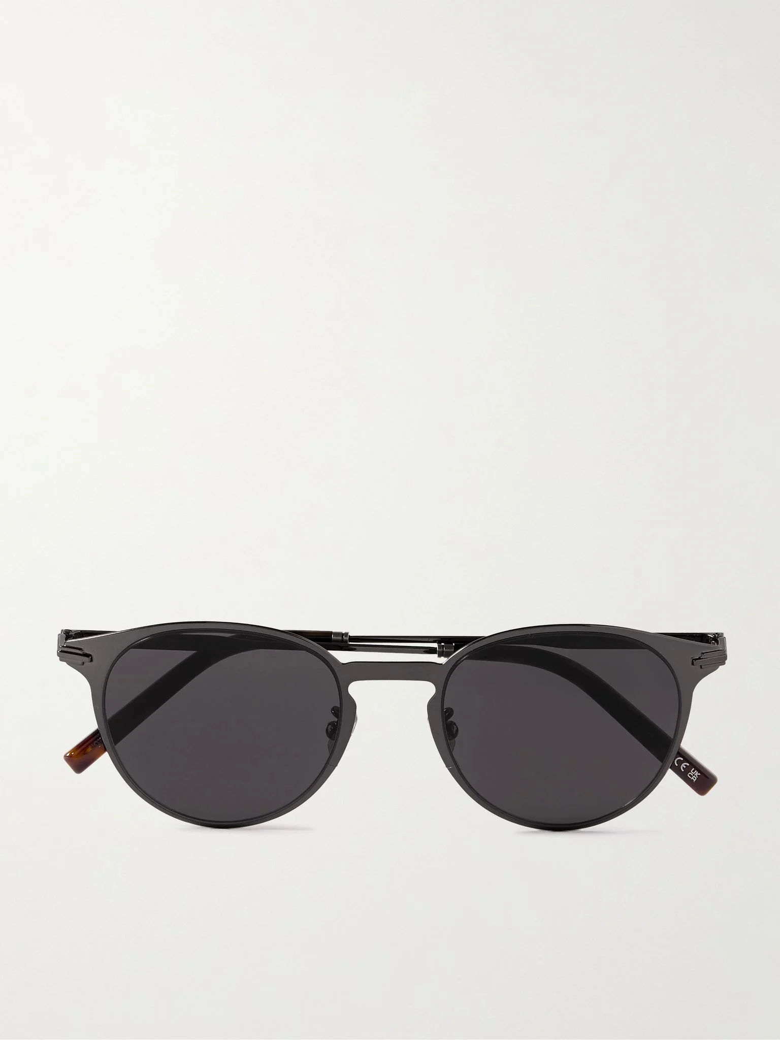 DiorBlackSuit R8U Round-Frame Gunmetal Sunglasses Black - 1