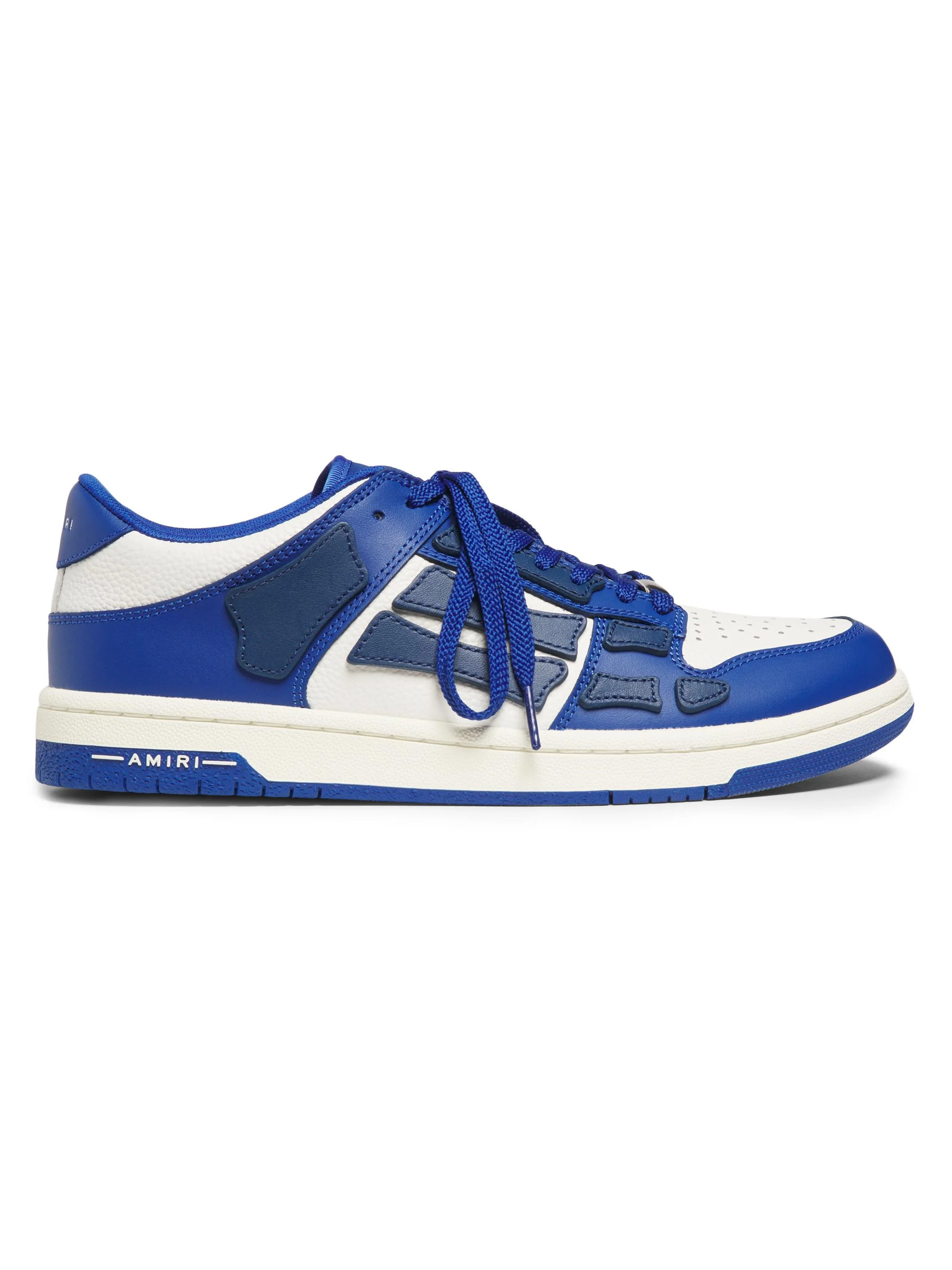 Men's Skel-Top Low Leather Sneakers - Blue White - 1