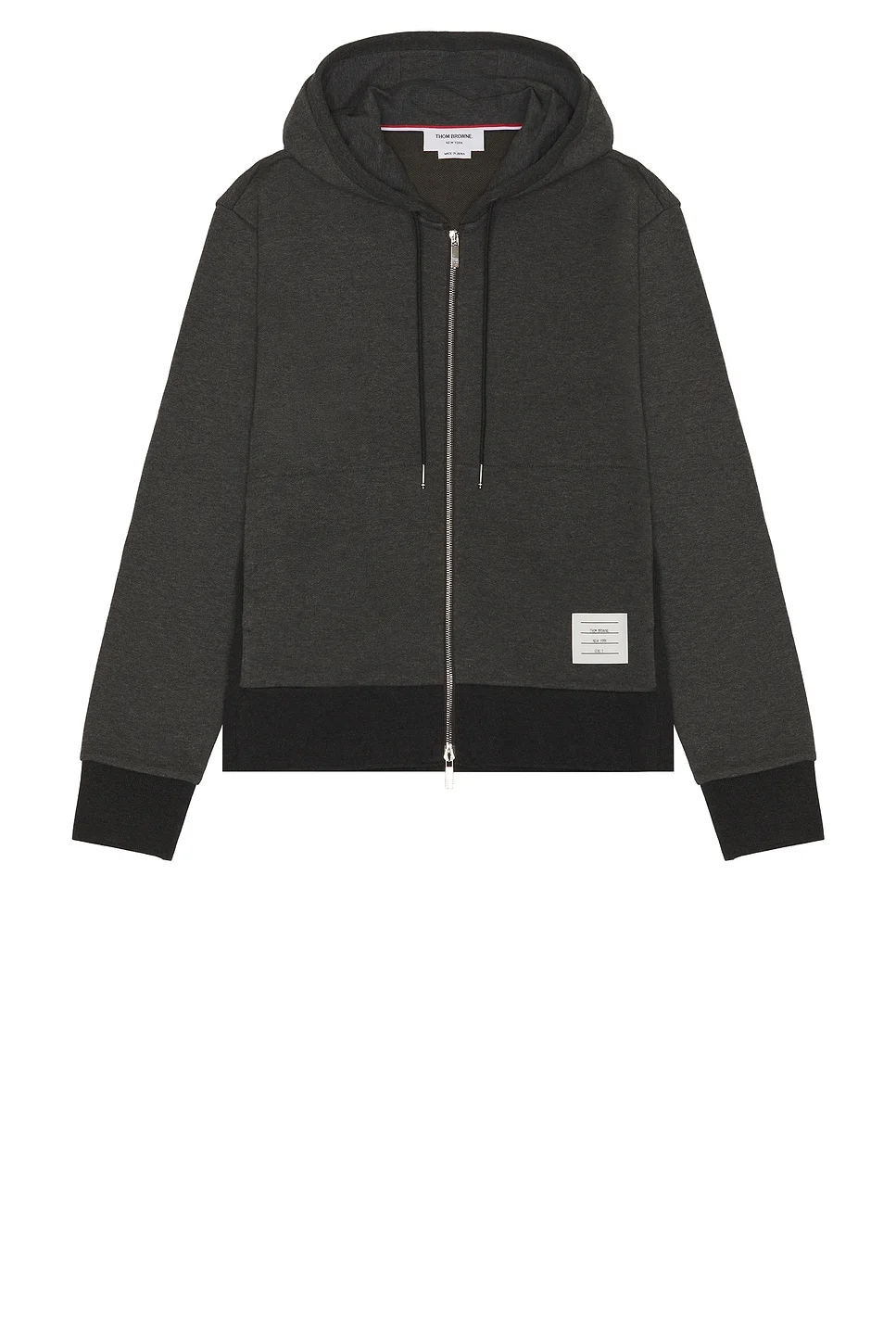 Zip Up Color Blocked Hoodie - 1