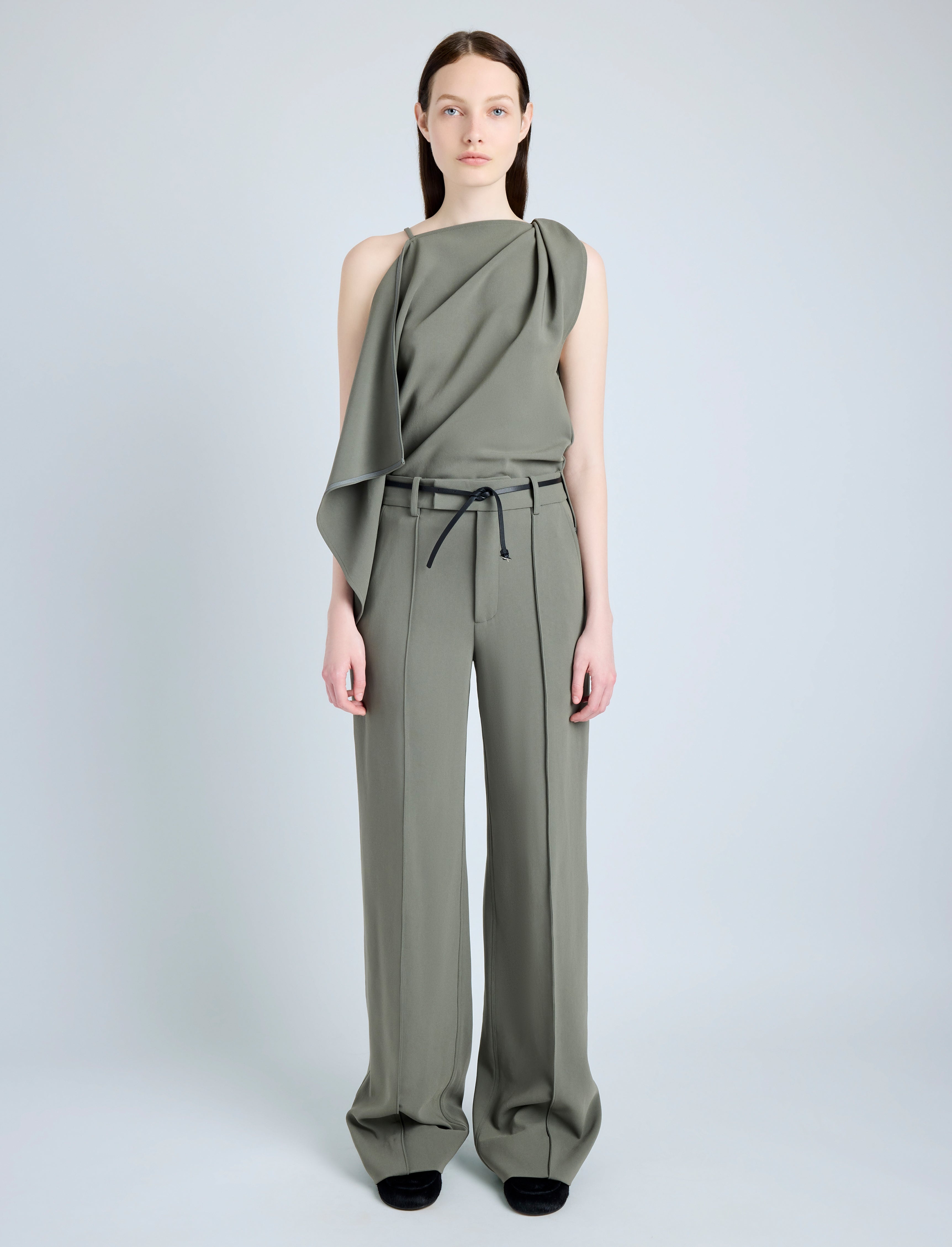 Weyes Pant in Matte Double Crepe - 2