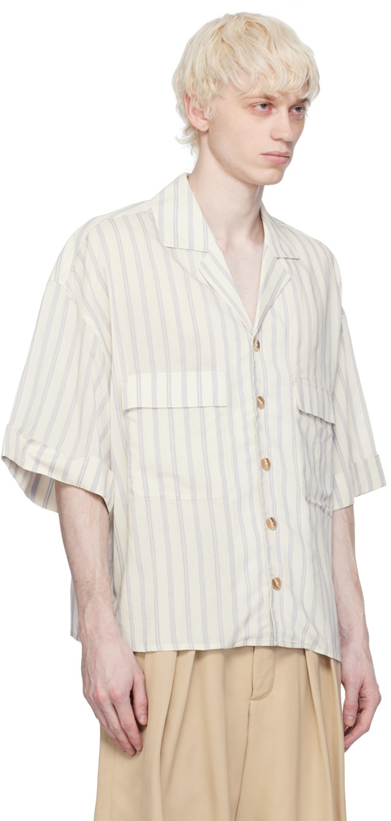 KING & TUCKFIELD White Bowling Shirt outlook