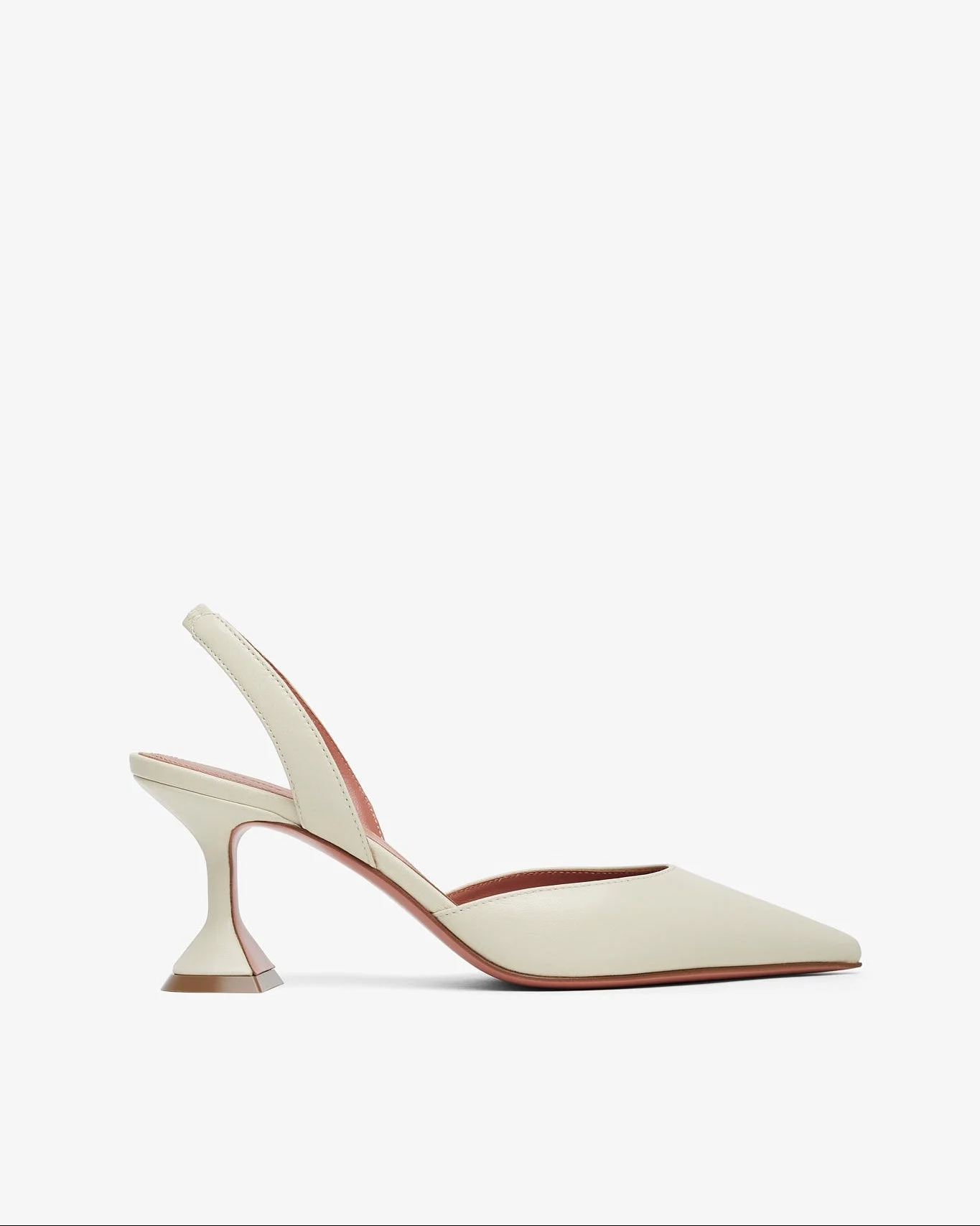 Holli 70 white leather slingbacks - 1