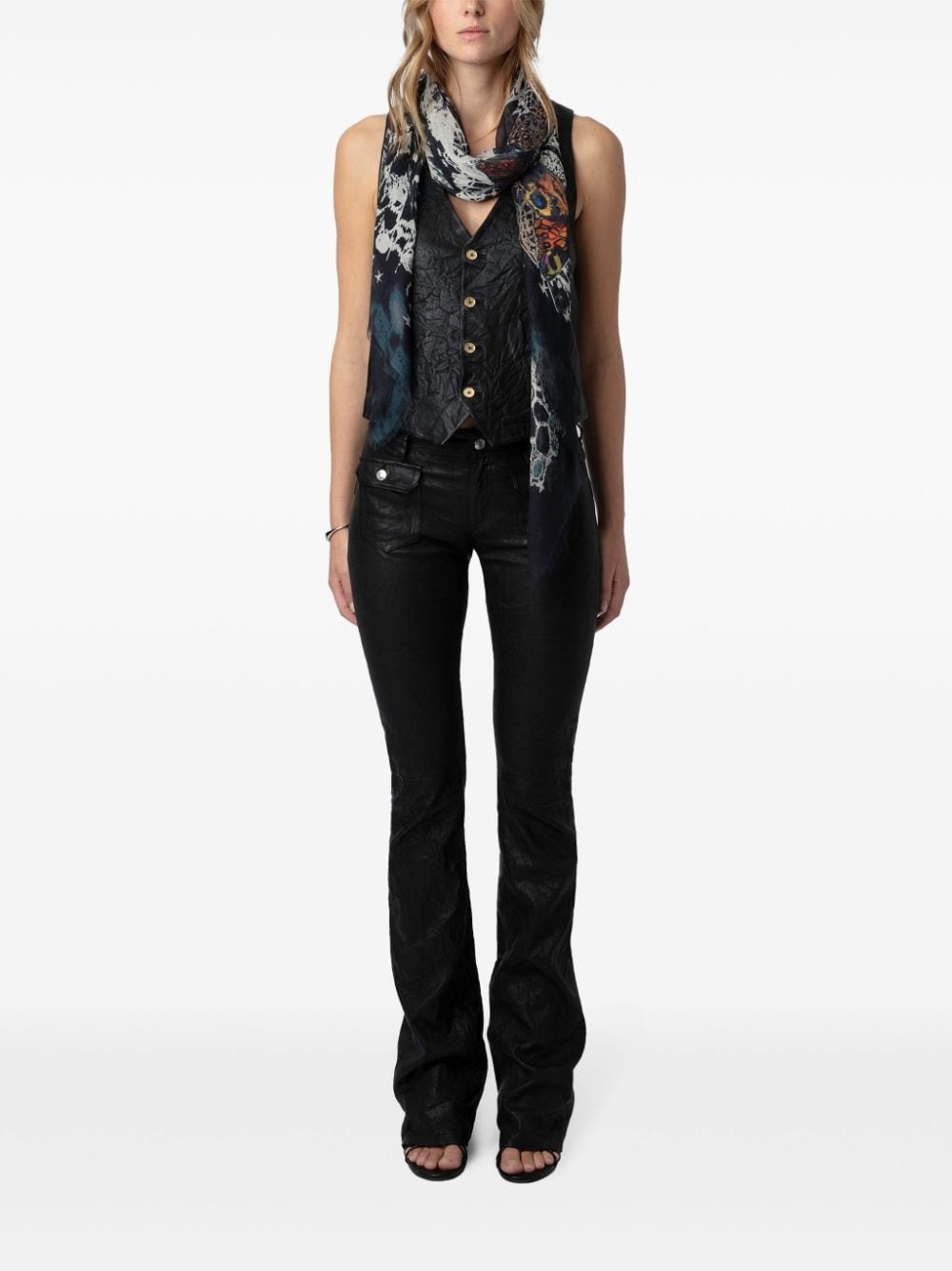 Kerry printed modal scarf - 4