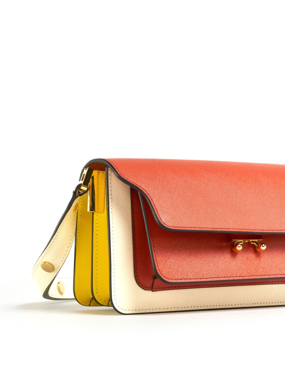 colour-block Saffiano leather shoulder bag - 5