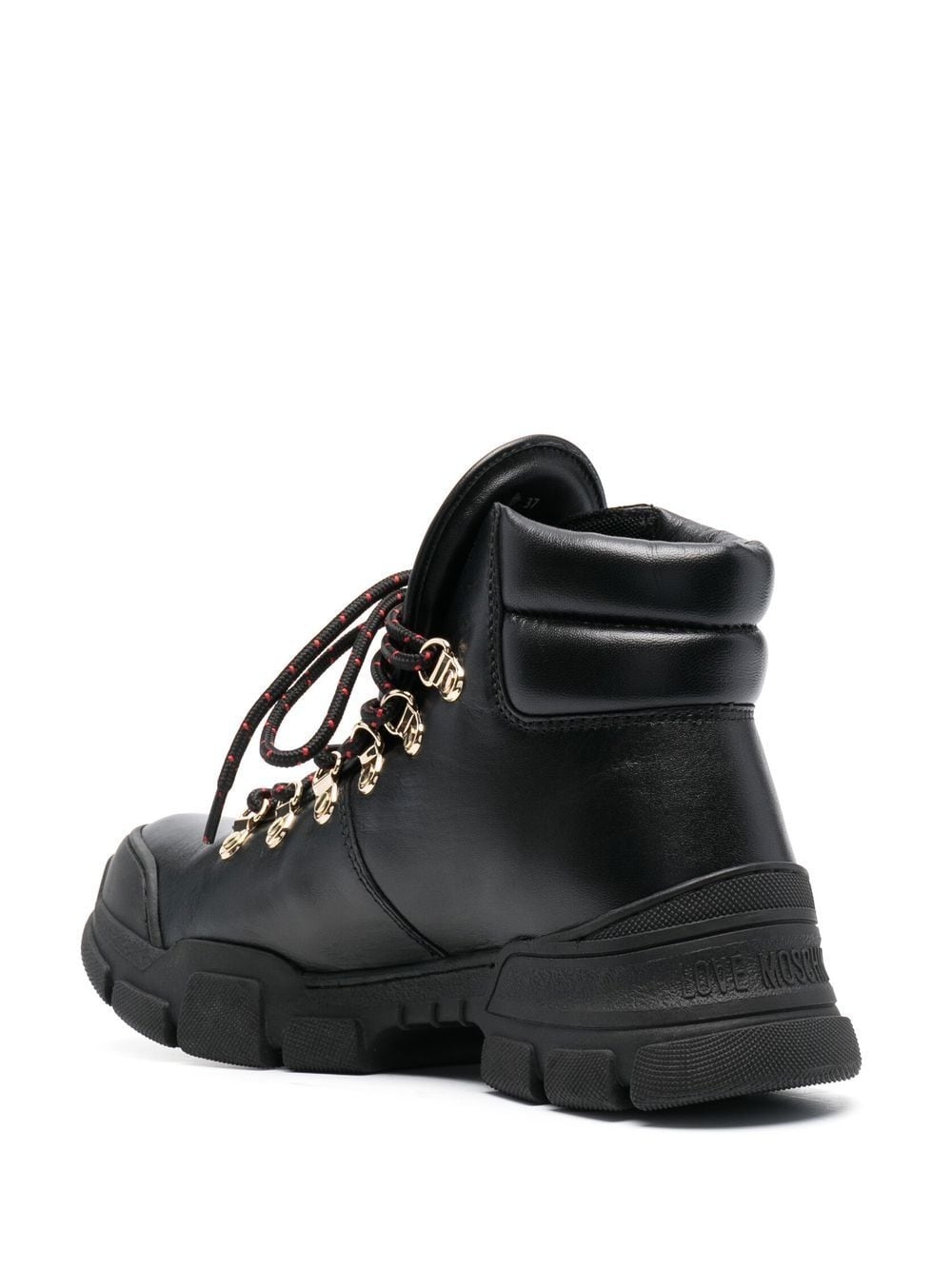 logo-plaque lace-up ankle boots - 3