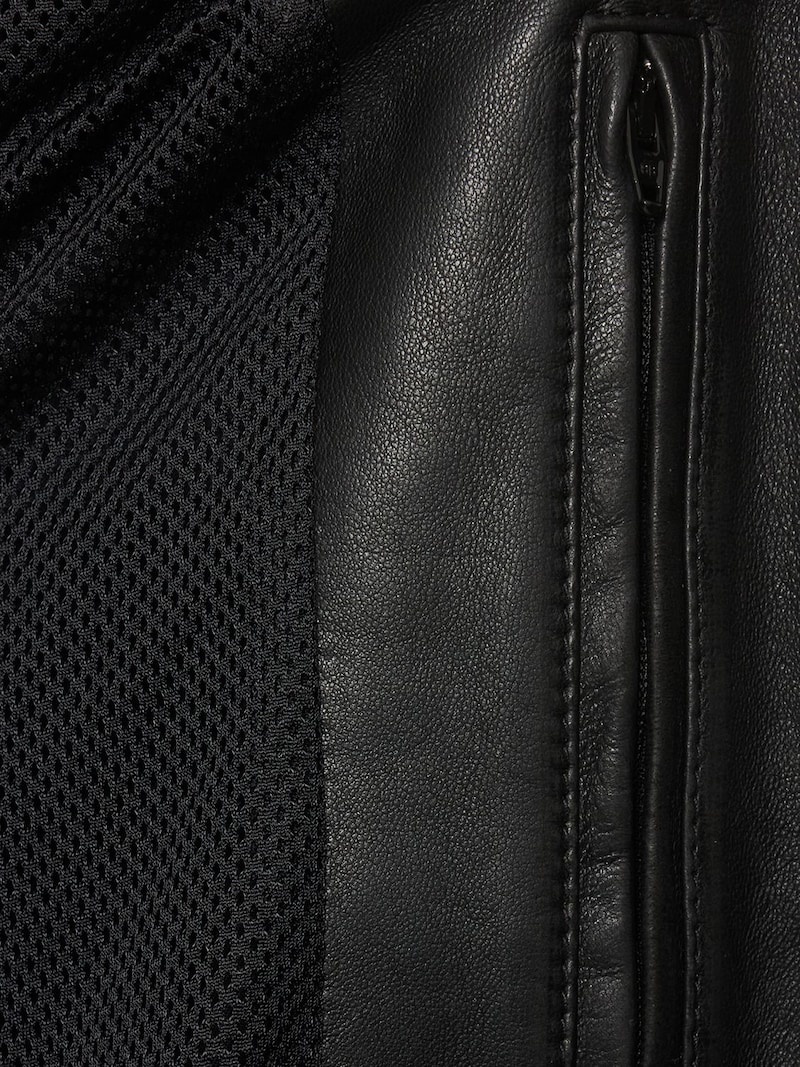 Leather track jacket - 6