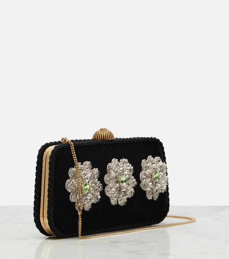 Valentino Carry Secrets Mini embellished velvet clutch outlook