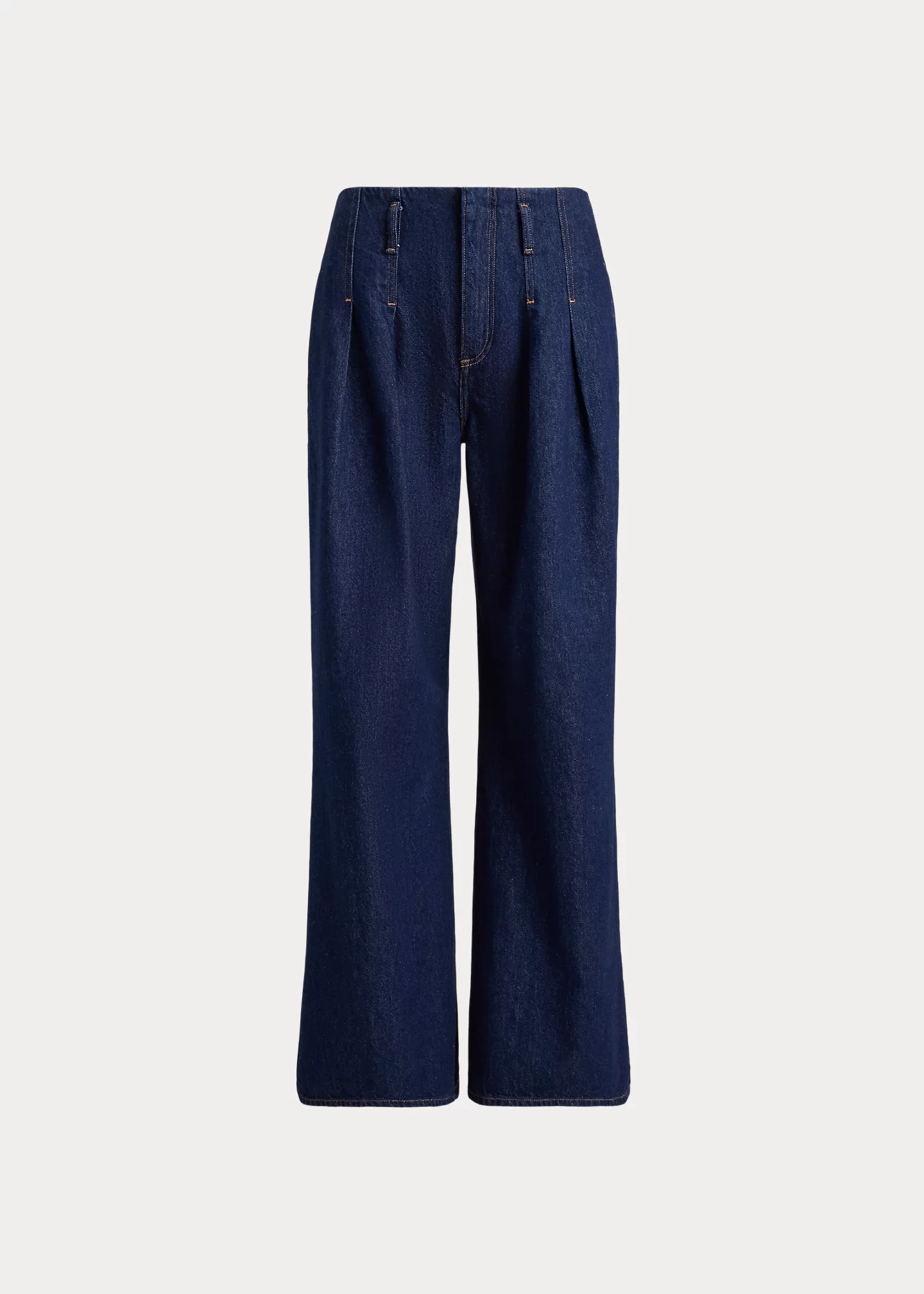 Pleated Wide-Leg Flare Jean - 1
