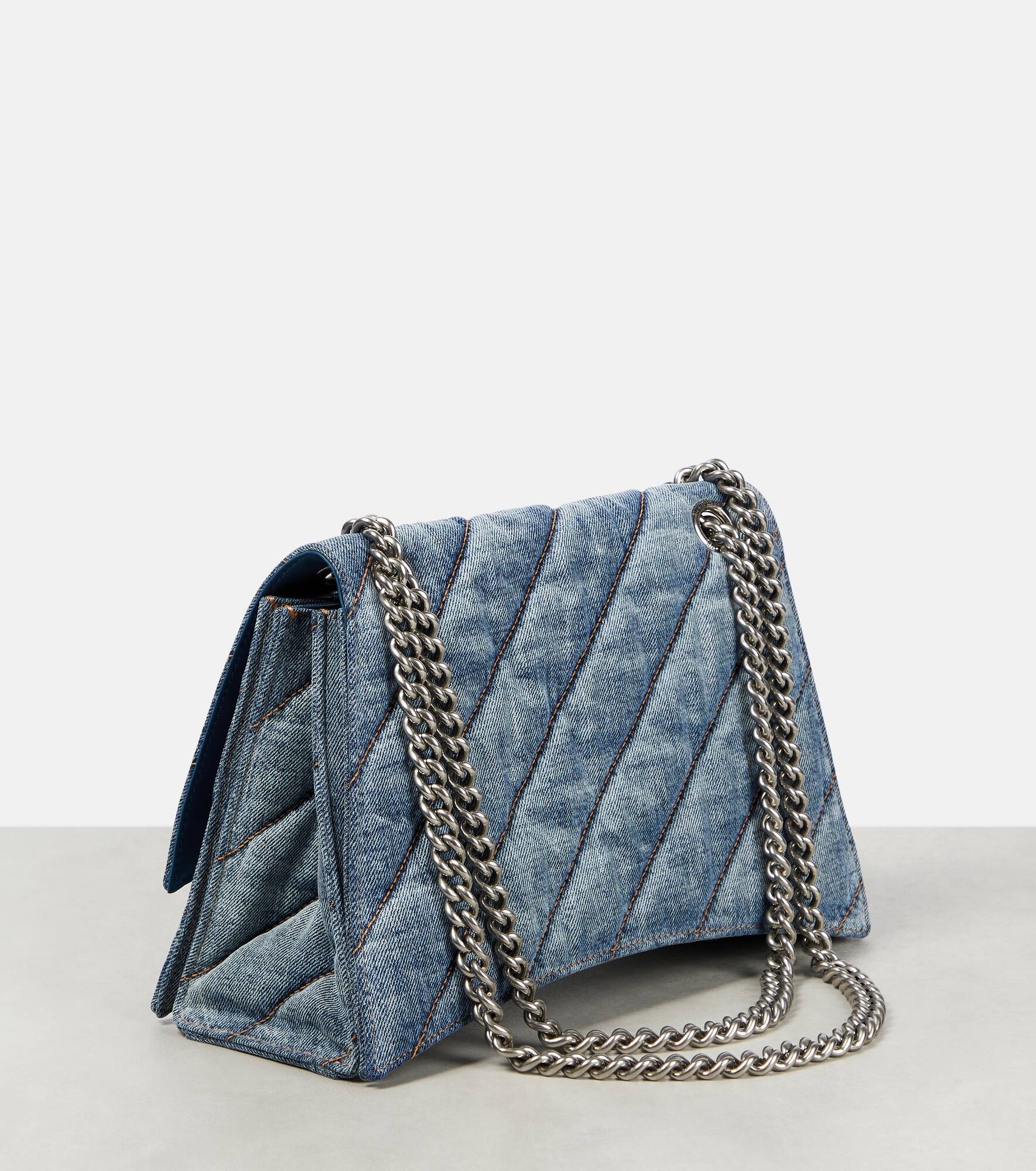 Crush Medium denim shoulder bag - 4