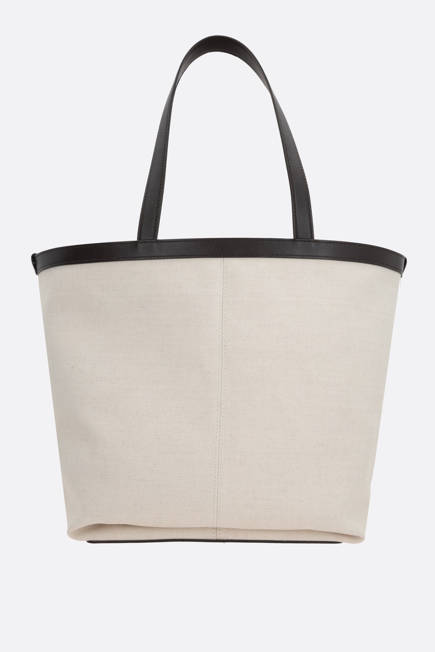 トートバッグ Bottega Veneta Canvas And Smooth Leather Tote Bag Bottega Veneta CANVAS AND SMOOTH LEATHER TOTE BAG