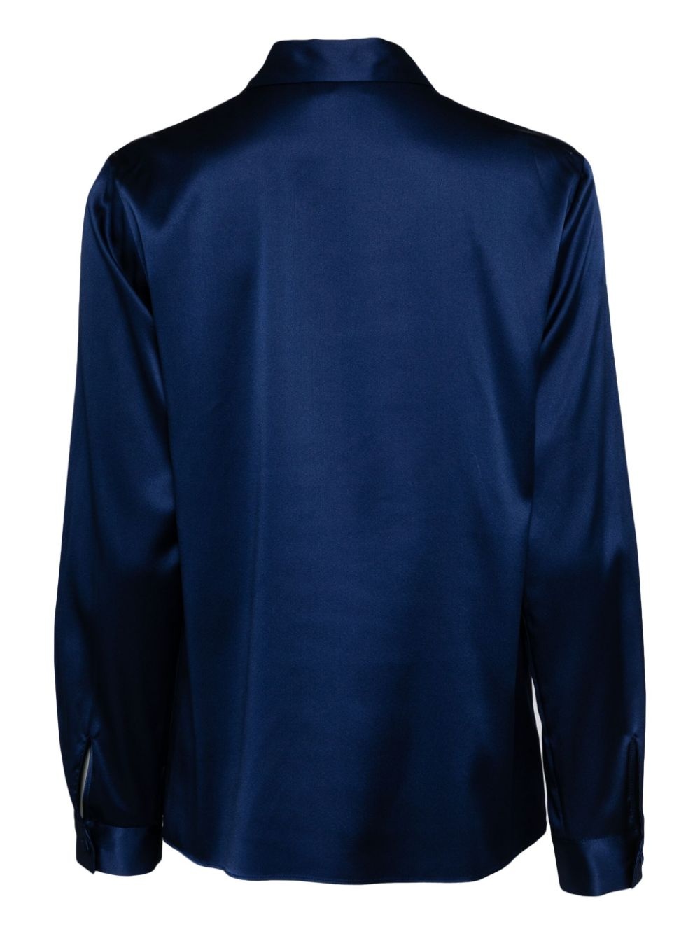 long-sleeved silk-blend shirt - 2