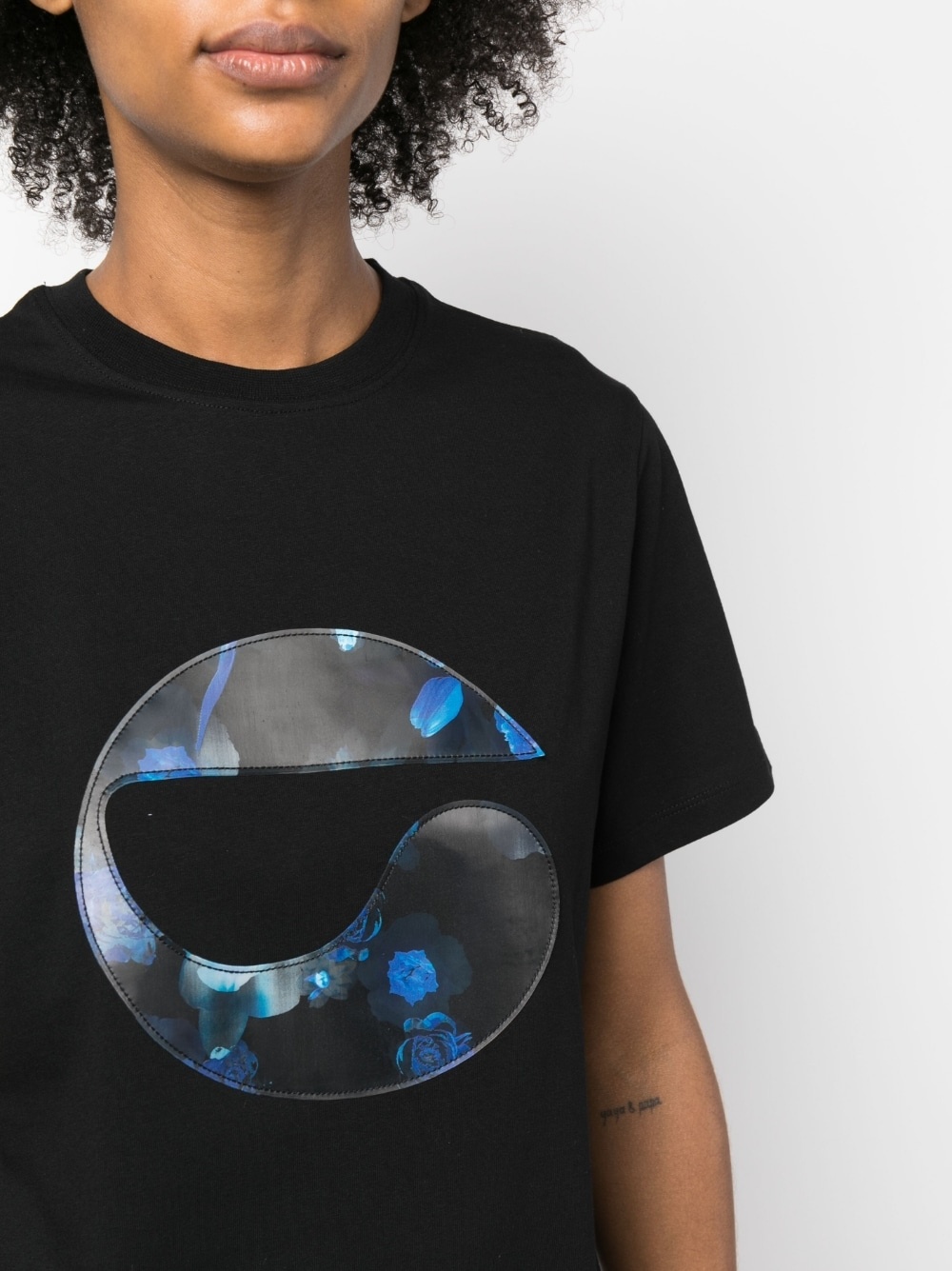 flower-print logo T-shirt - 5