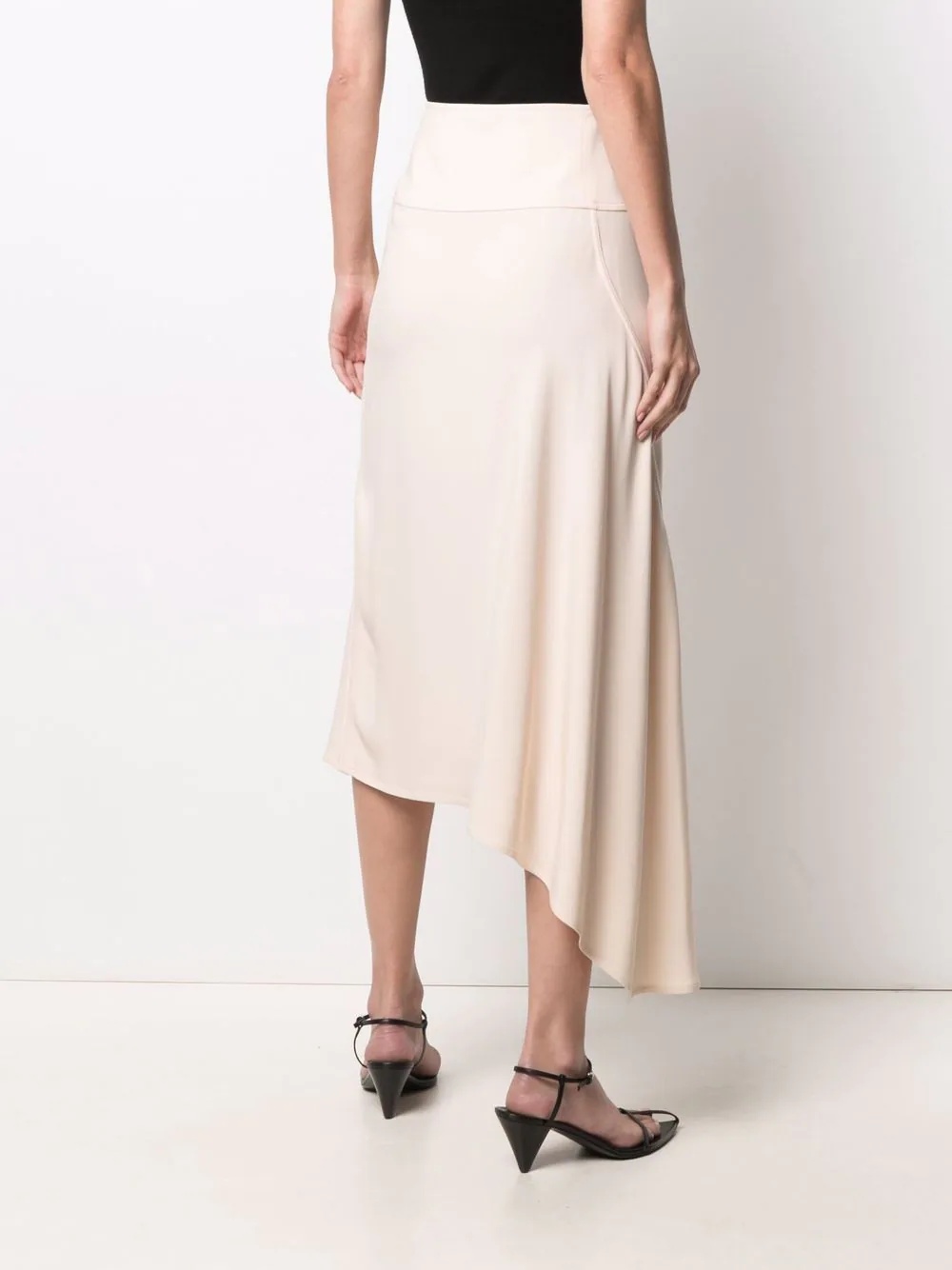 high-waisted asymmetric skirt - 4