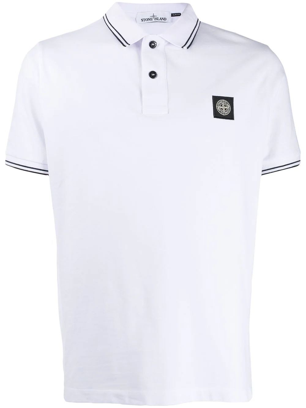 compass contrast-trim polo shirt - 1