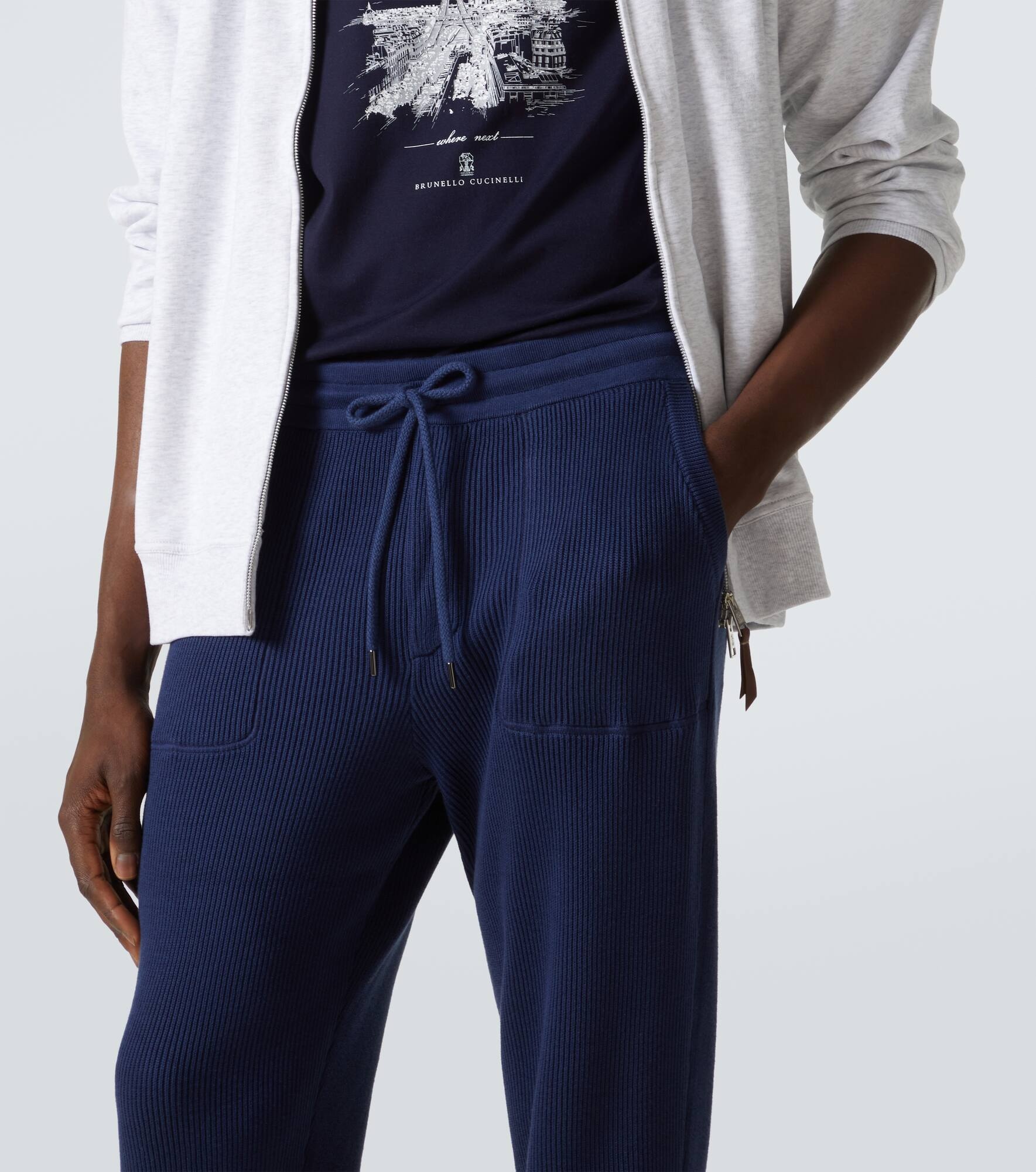 Cotton jersey sweatpants - 5