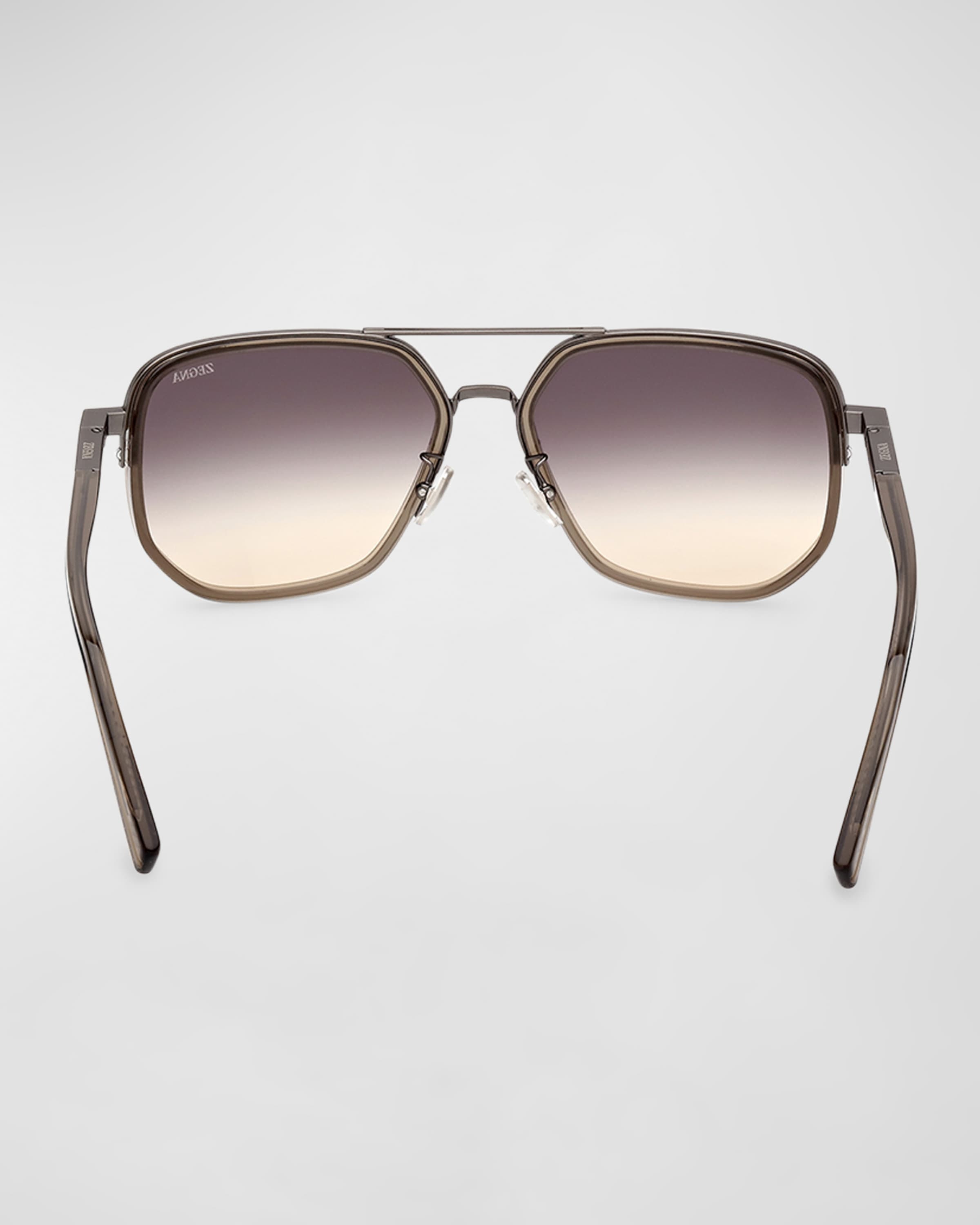 Men's Metal Square Sunglasses - 5