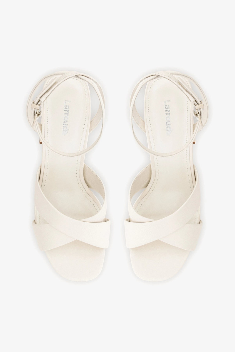 Dolly X Platform Sandal In Pearl Leather 6