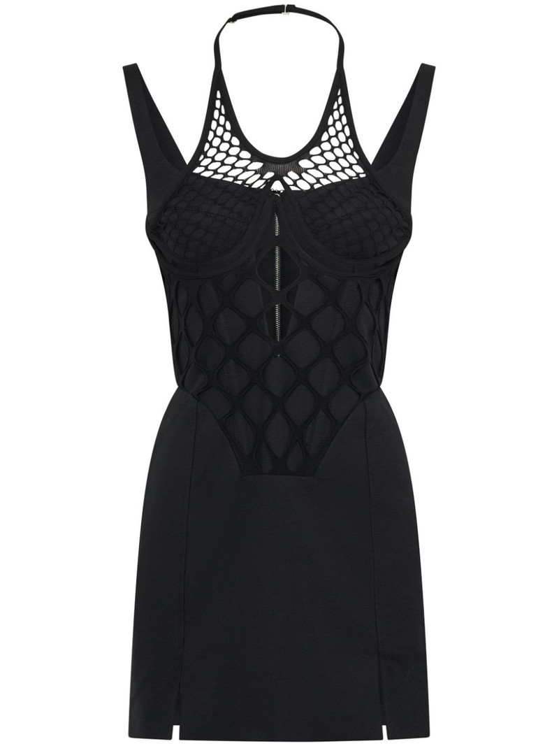 fishnet wire corset minidress 1